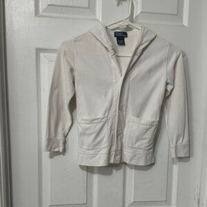 Polo by Ralph Lauren White Hooded Blazer Size 6